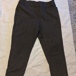 Croft & Barrow Black and Gray Geometric Pants